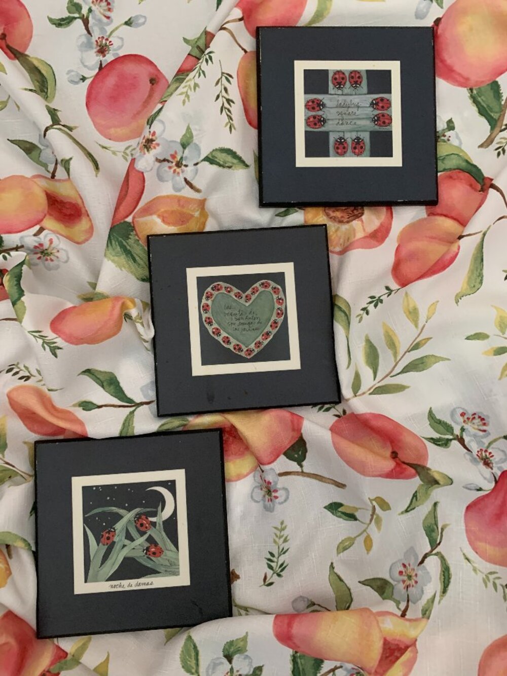 Whimsical "Ladybugs Dance" Decor (Set of 3)